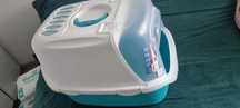 Litiera acoperita Trixie Vico Easy Clean, 56×40×40 cm, Turcoaz/Alb