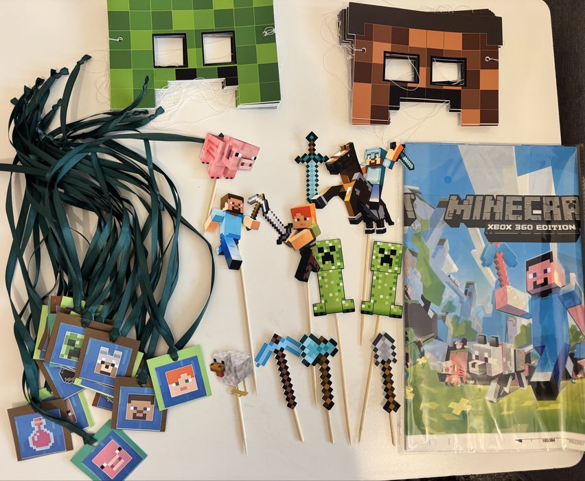 Комплект Minecraft украса за рожден ден