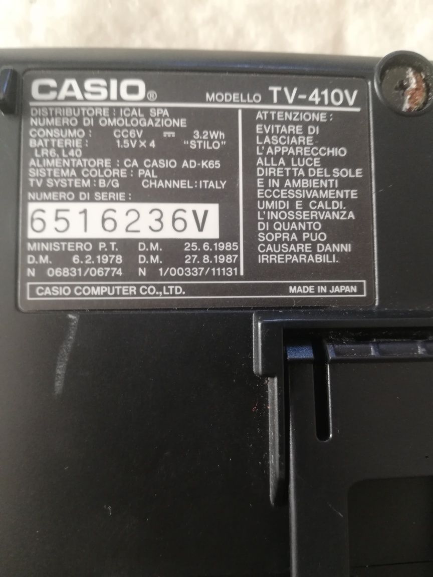 Televizor portabil, de buzunar, Casio