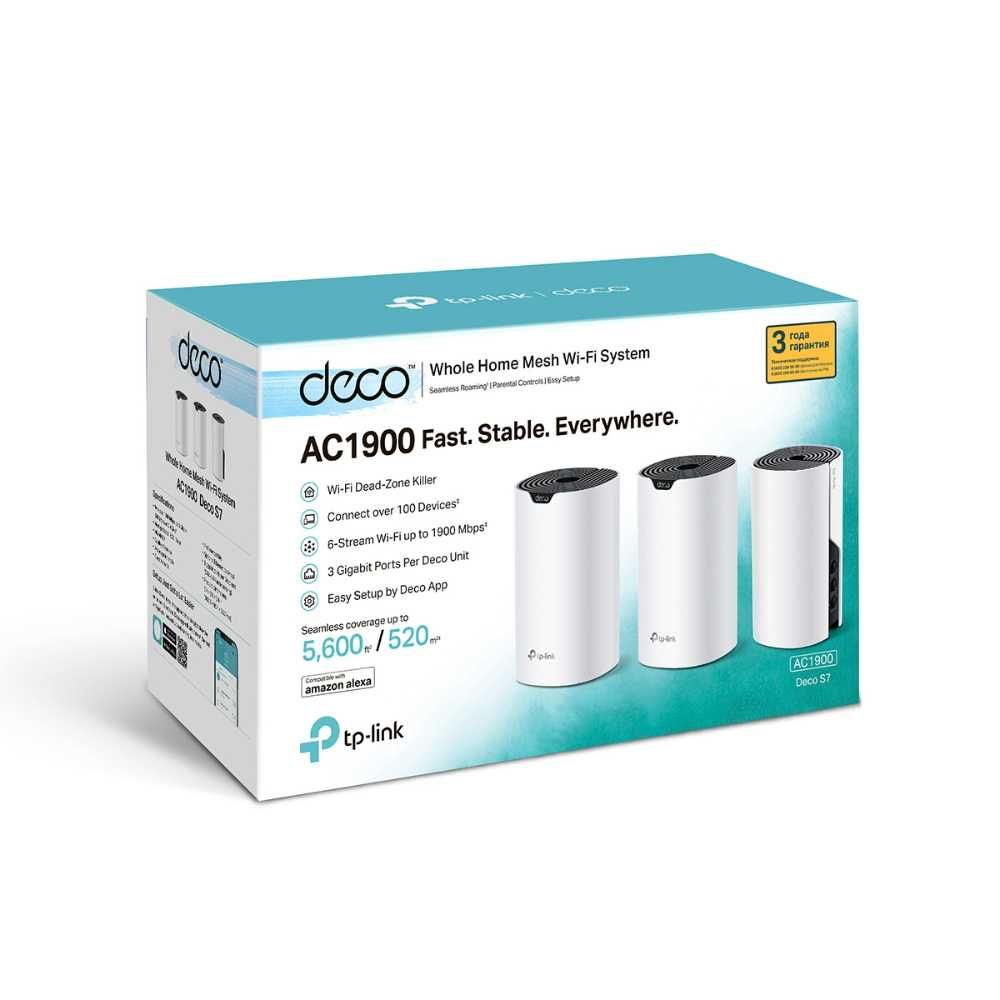 Wi-Fi роутер TP-Link  	Deco S7(3-Pack) AC1900