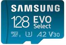 Карта памет Samsung EVO Select 128GB+SD адаптер