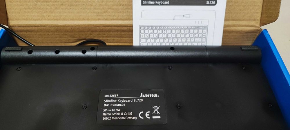 Tastatură Hama cu fir Slimline "SL720", negru,  88 taste, layout RO.