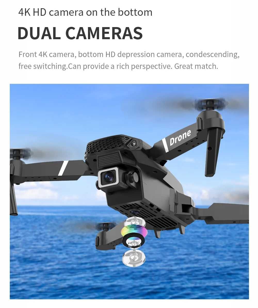 Drona E99 PRO 4K, 2 camere, wifi, 2 camera 4K HD, quad elicopter - NOU