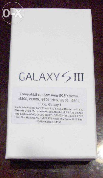 Husa originala telefon Samsung Galaxy 3, din piele, in cutie, noua