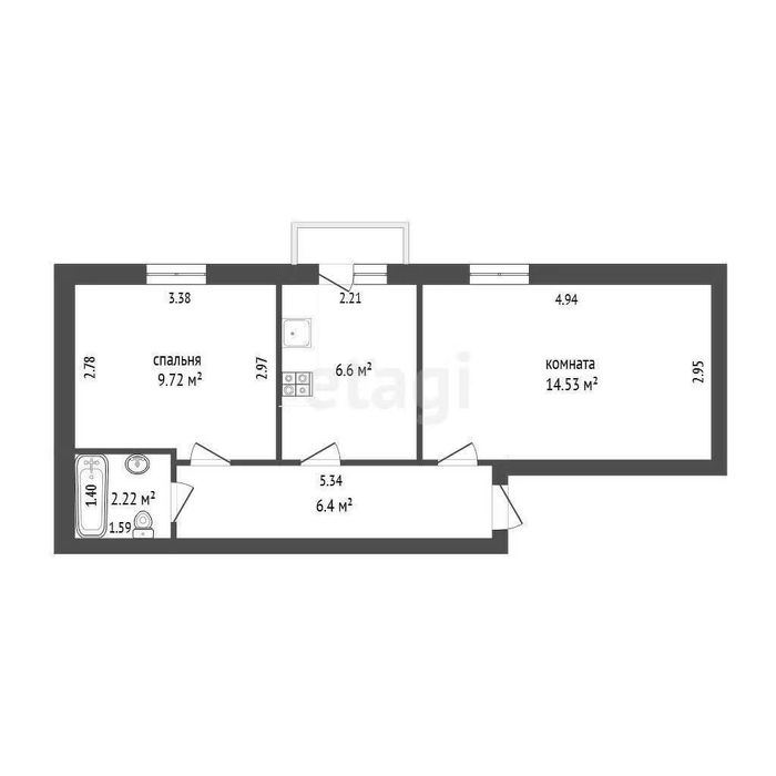 Срочно!!! продаётся 2-комнатная квартира