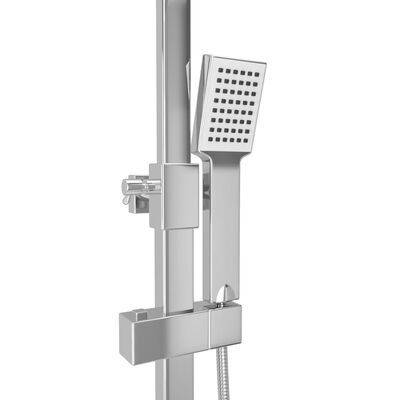 Set de duş cu două capete, cu termostat, oțel inoxidabil