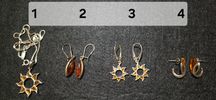 Сребърни бижута пр.925 с кехлибар