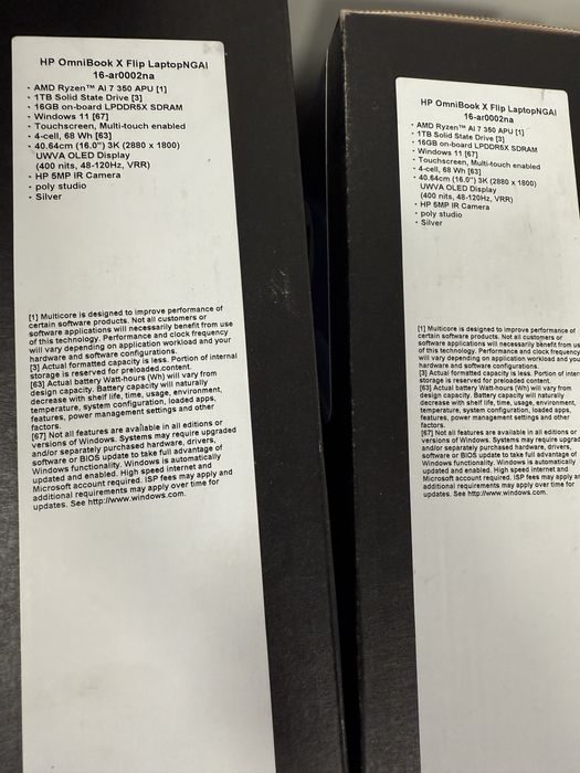 Laptop sigilat HP Omnibook X Flip NGAI 16” Oled ryzen 7 16gb 1tb