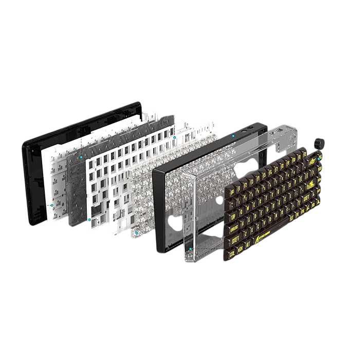 Attack Shark K75 Transparent Mechanical(Bl)Механическая клавиатура 1,4