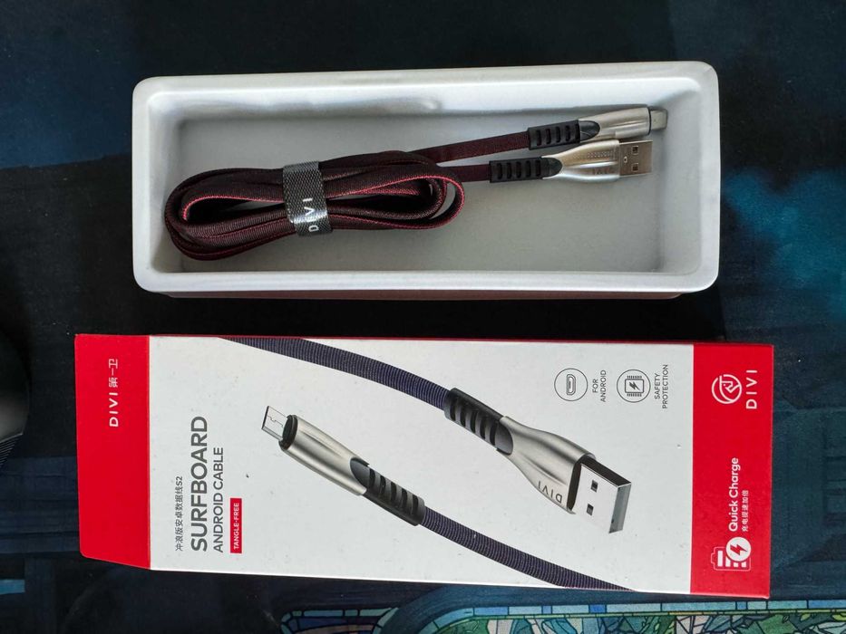 Кабел DIVI Surfboard – Micro USB, Бързо Зареждане, Удароустойчив