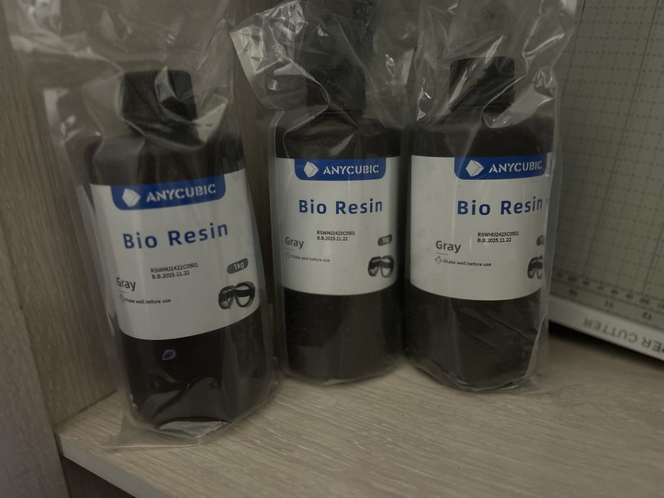 Смола для 3д печати, anycubic bio resin, фотополимерная печать