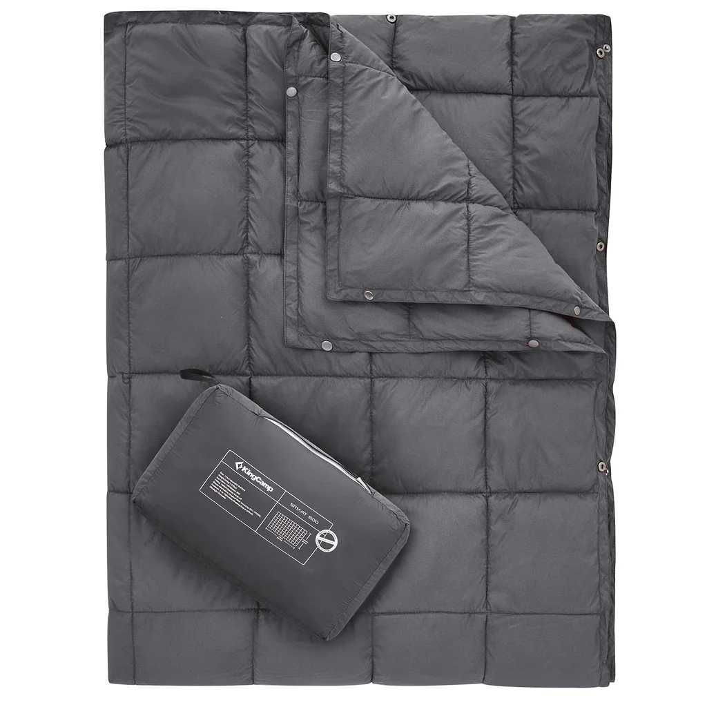 Pătură de Călătorie KingCamp Ultralight, 175x135 cm, Gri