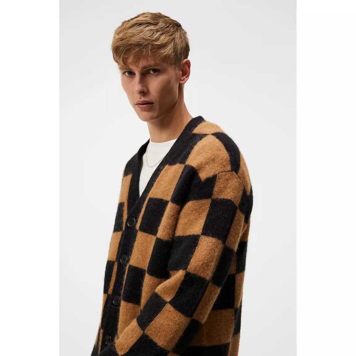 J. Lindeberg, Cardigan din lână Sammy, Negru, M