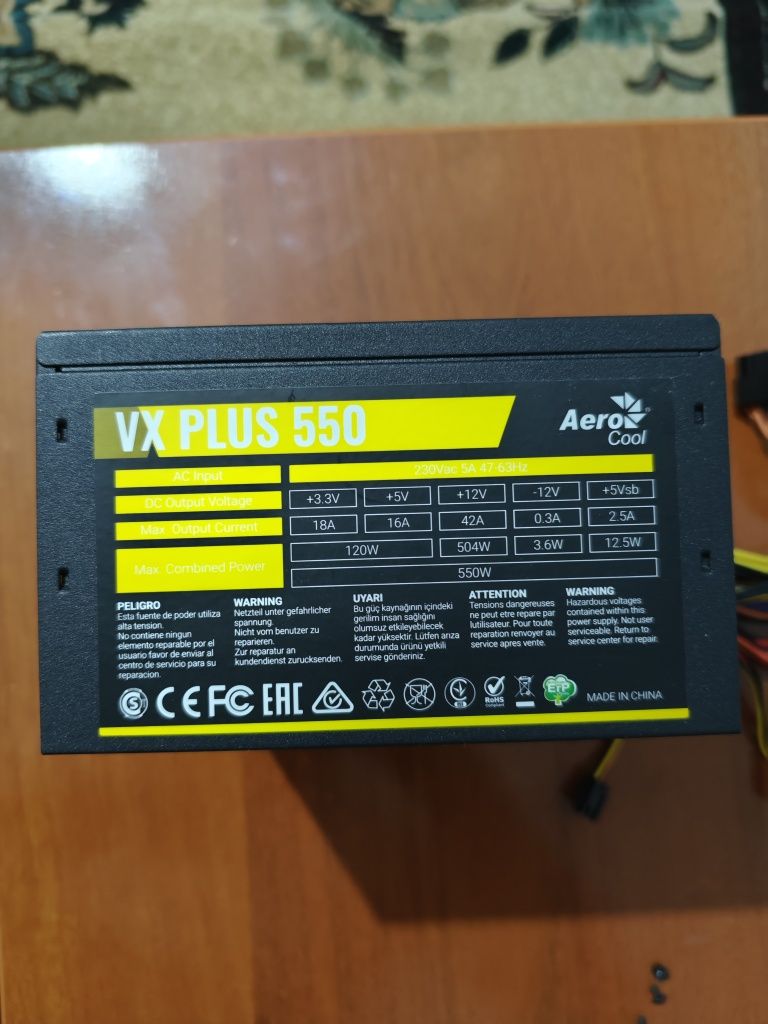 VX Plus 500 Wat CPU 4+4 GPU 6+2Pin Orginal