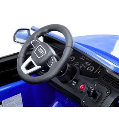 Mașinuță electrică Audi Q7 copii, albă, 12V, 2x45W, telecomandă 2.4G