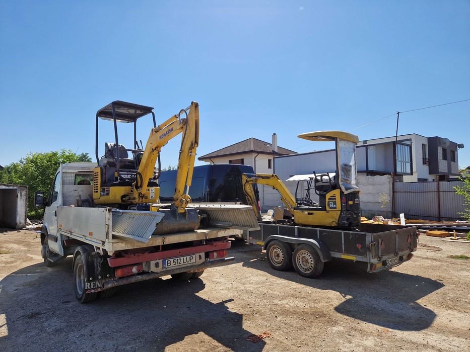 Miniexcavator, sapaturi, excvavari, fosa septica, sant gaz