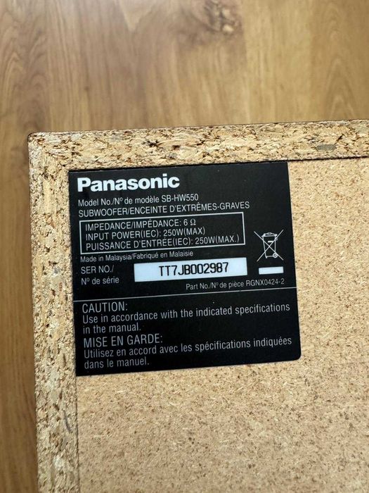 Sistem audio Panasonic 5.1, model SA-PT550, cu telecomanda