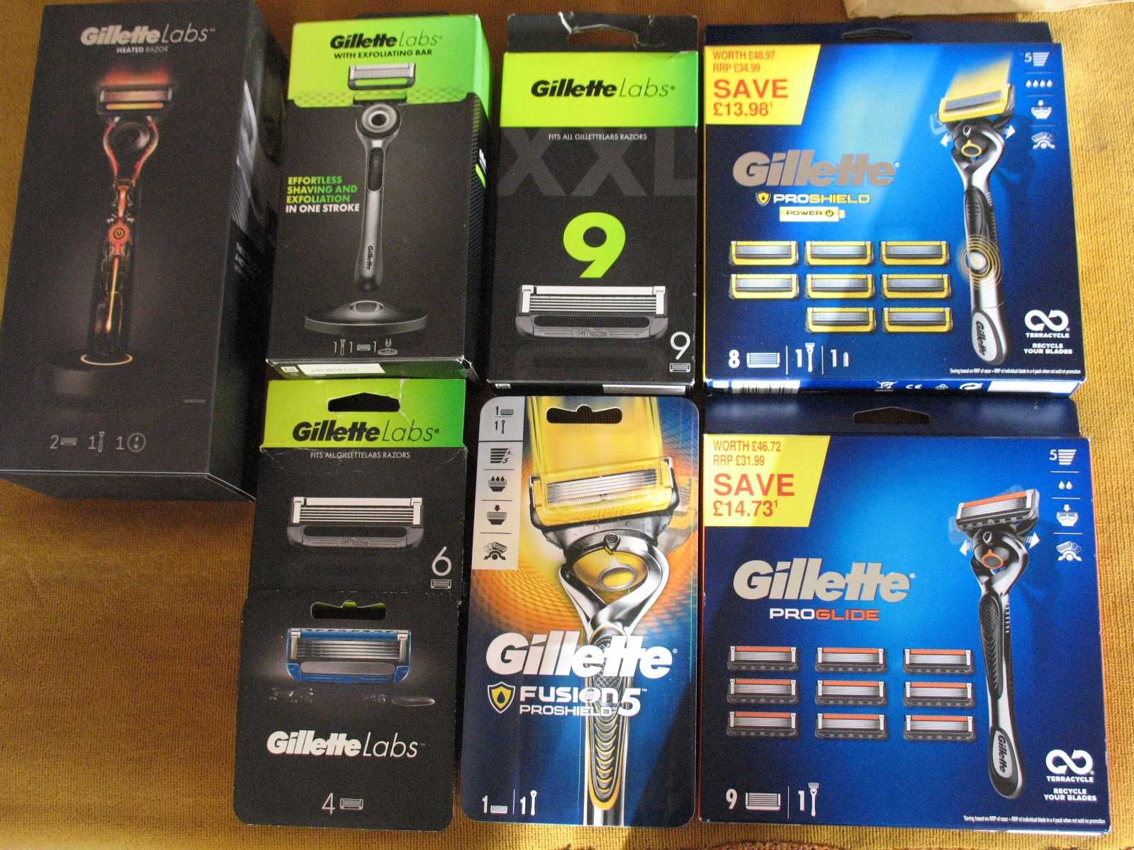 Gillette Labs Heated Razor ,Fusion ProGlide Proshield Power blades