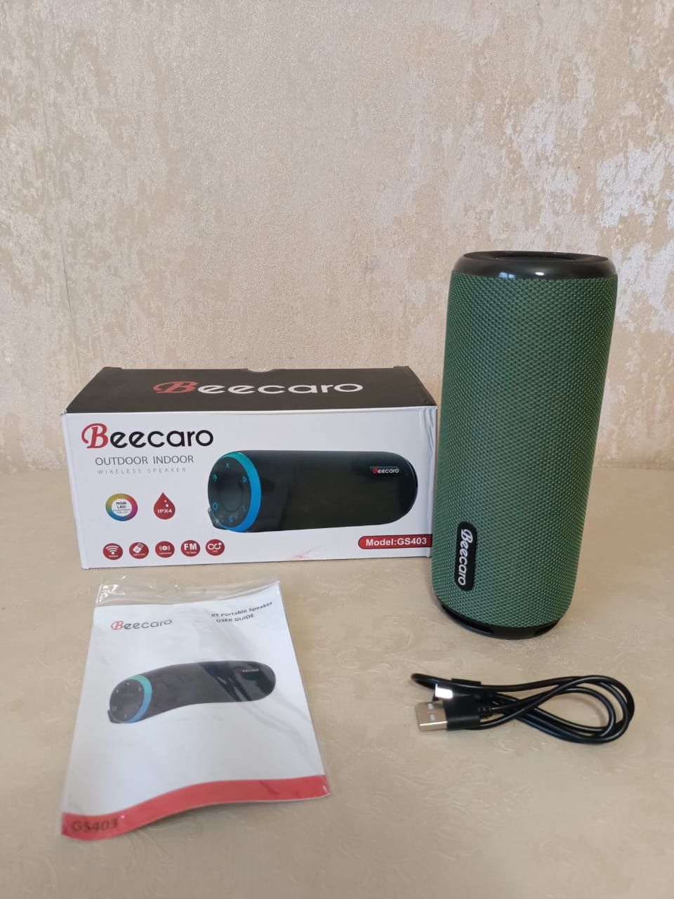 Bluetooth колонка Beecaro GS403 (2*4W) (хаки)