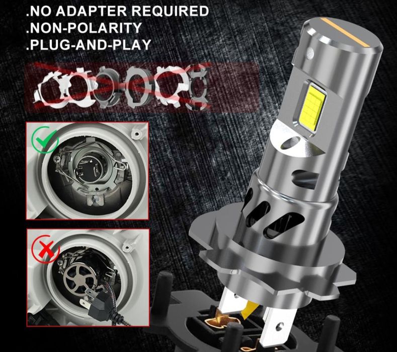 Becuri LED H7 30000LM set 2buc