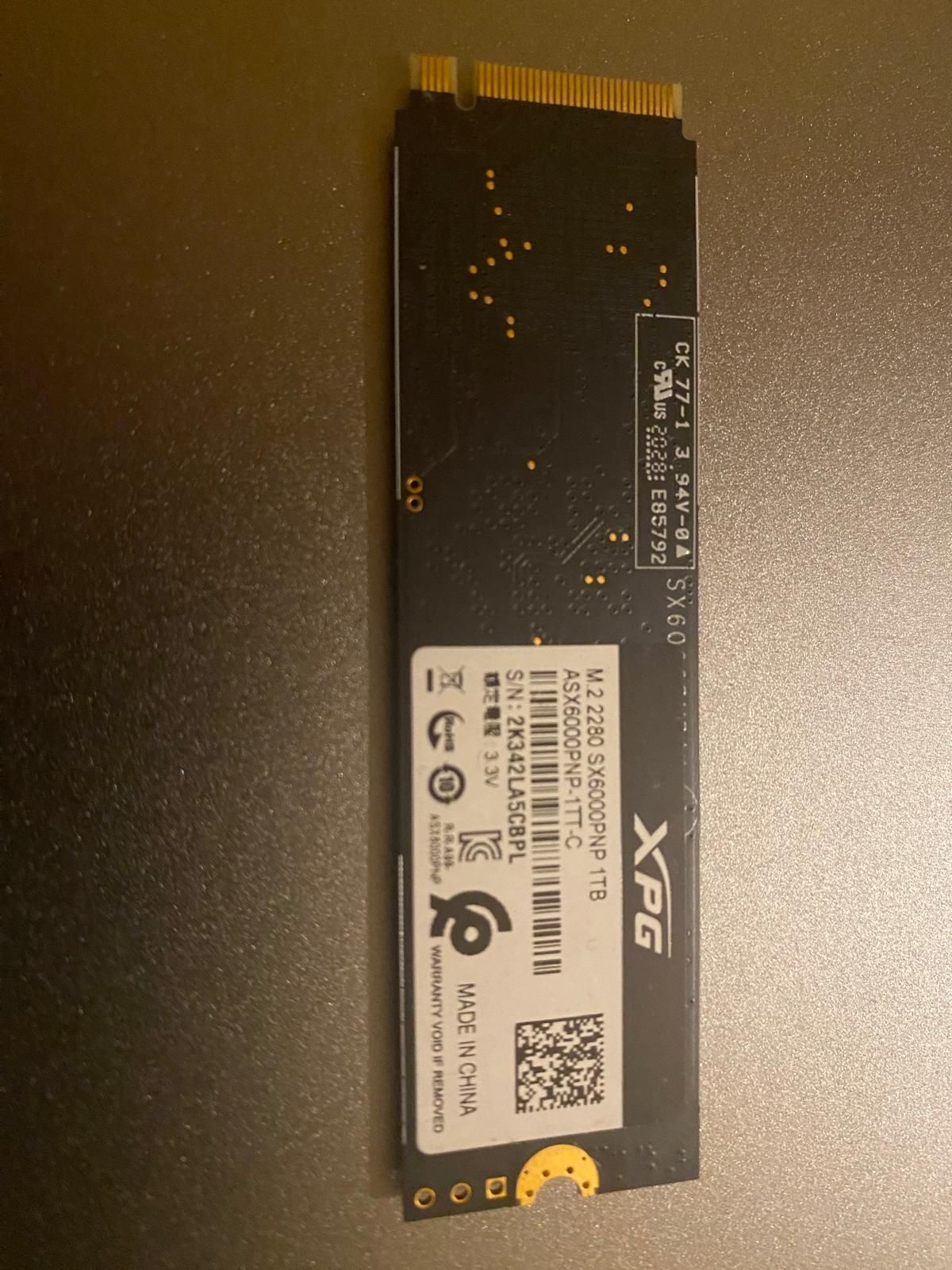SSD ADATA SX6000 Pro 1TB PCI Express M.2 2280