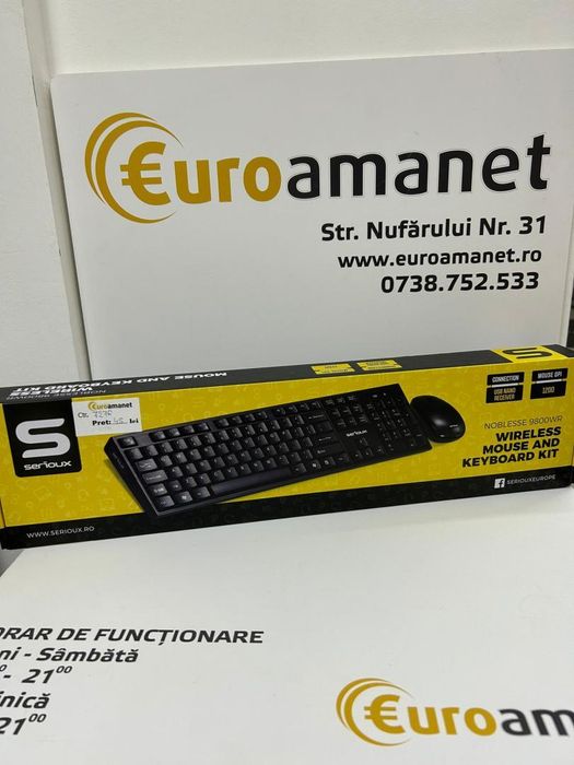 Tastatura Serioux Kit tastatura + mouse NK9800WR Black (nou) -N-