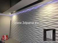 Декоративни 3D панели - 3д гипсови панели, облицовки за стени, 0111