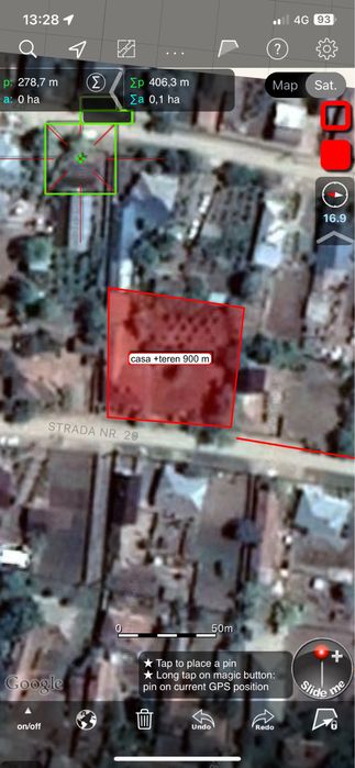 Com. Puiesti de Jos, jud. Buzau. Curte cu casa batraneasca