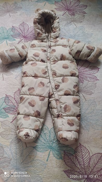 Зимний комбинезон для малышей с ножками