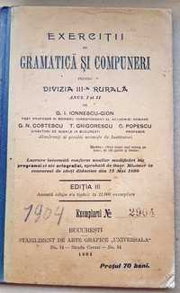 F216-I-Exercitii de Gramatica si Compuneri Manual Scolar 1904.