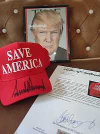 Бейсболка с автографом Дональда Трампа с сертиф. PSA/DNA