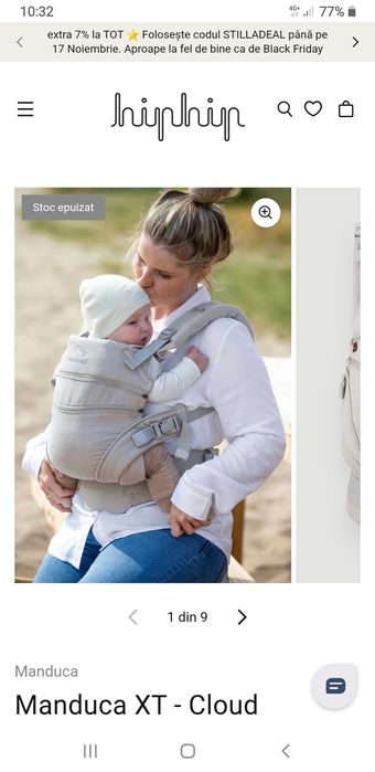 Vând marsupiu Manduca XT