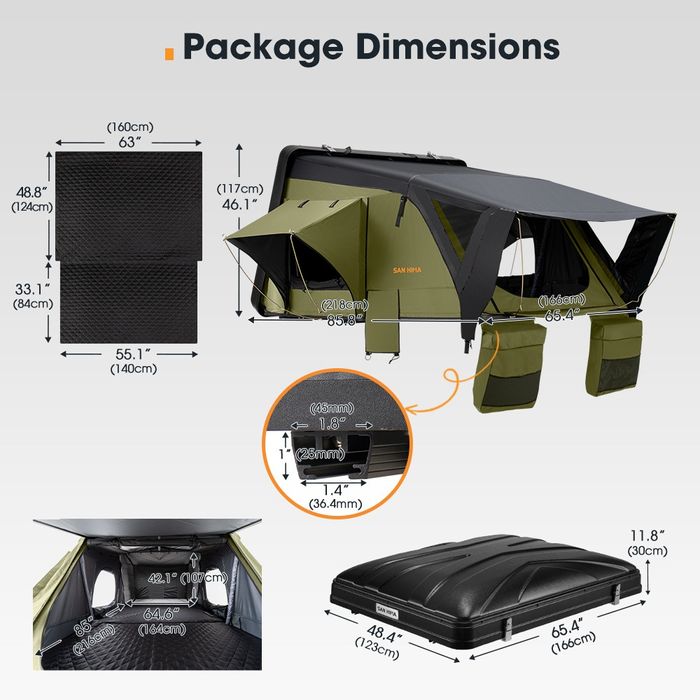 Cort auto overlanding NOU OFERTA 3-4 PERSOANE San Hima plafon portbaga