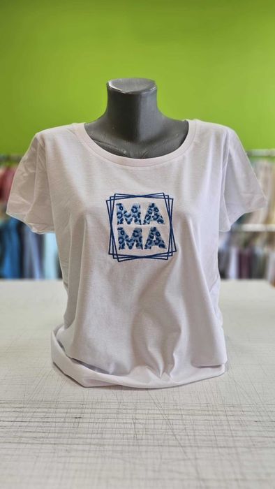 Дамска тениска с бродерия МАМА