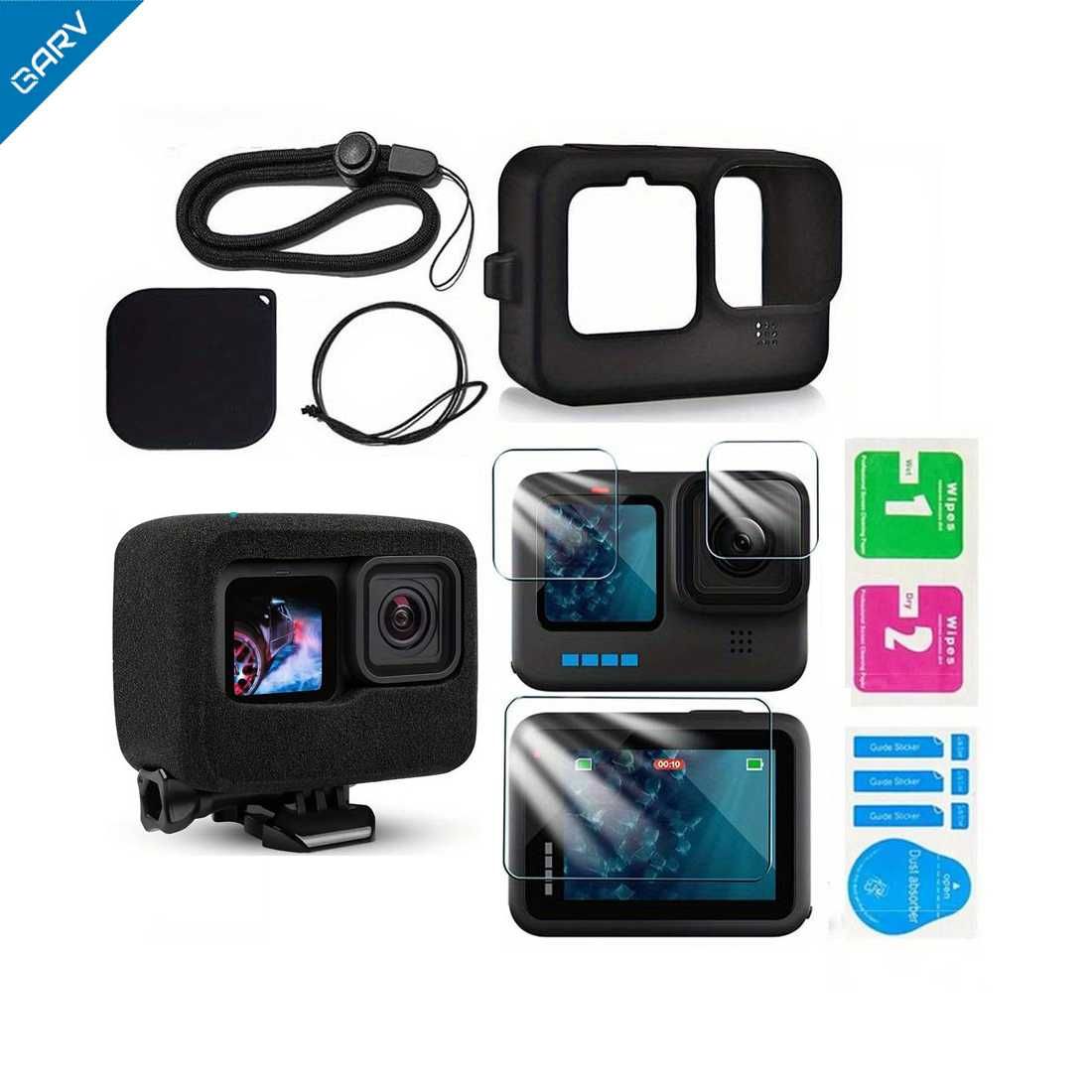 Комплект GARV WindShield Set за GoPro Hero 9/10/11/12 Black