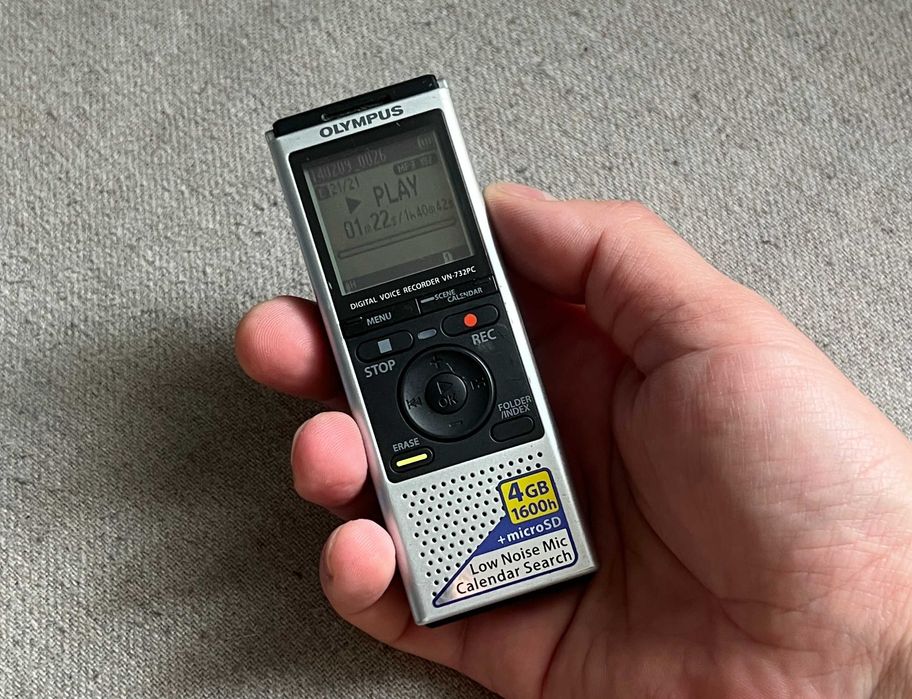 Reportofon Olympus VN 732PC USB microSD 4GB functional microfon extern