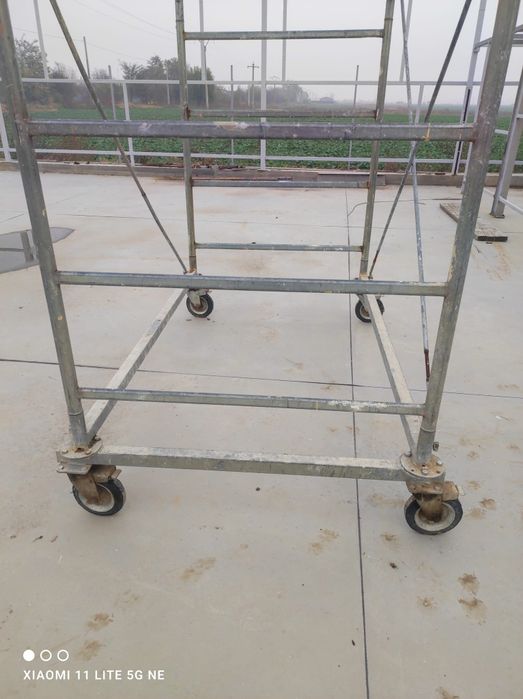 Schela 5 metri înălțime pe roți cu frână merge ușor 2 m / 1,30 lățime