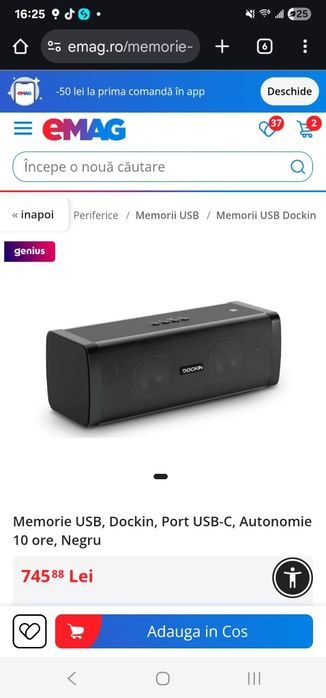 Boxa portabila Dockin D Fine