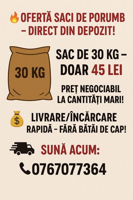 Porumb la saci 30kg