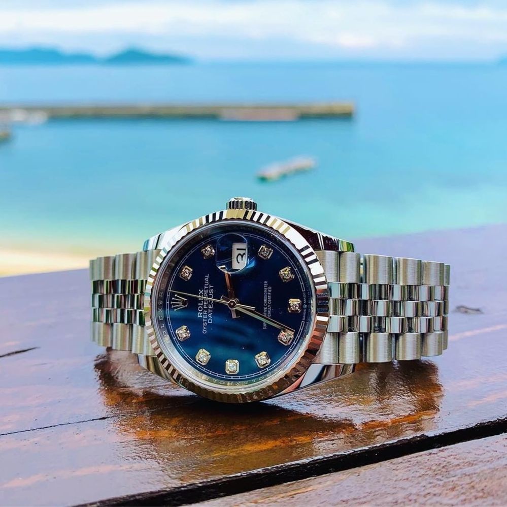 Rolex datejust blue dial 36