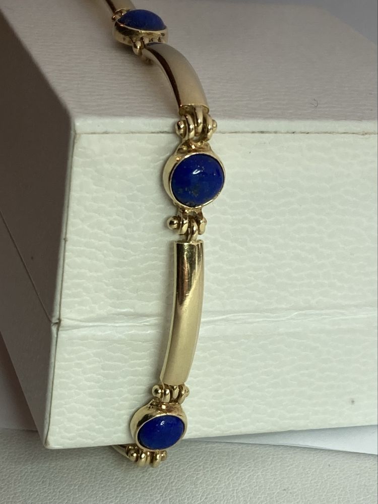 Bratara aur 18kt.cu lapis lazuli