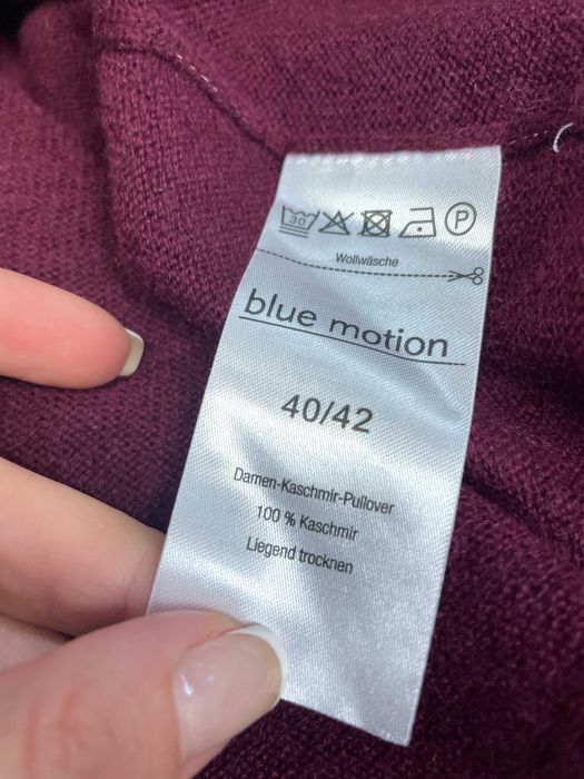 BLUE MOTION размер М дамски кашмирен пуловер 100% КАШМИР Бургунди