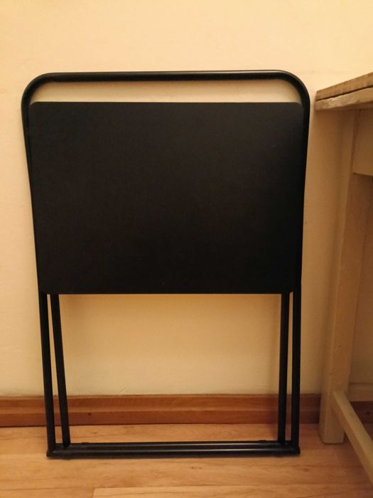 Jysk малка сгъваема маса бюро чин преносима черна тръбна I Дания Ikea