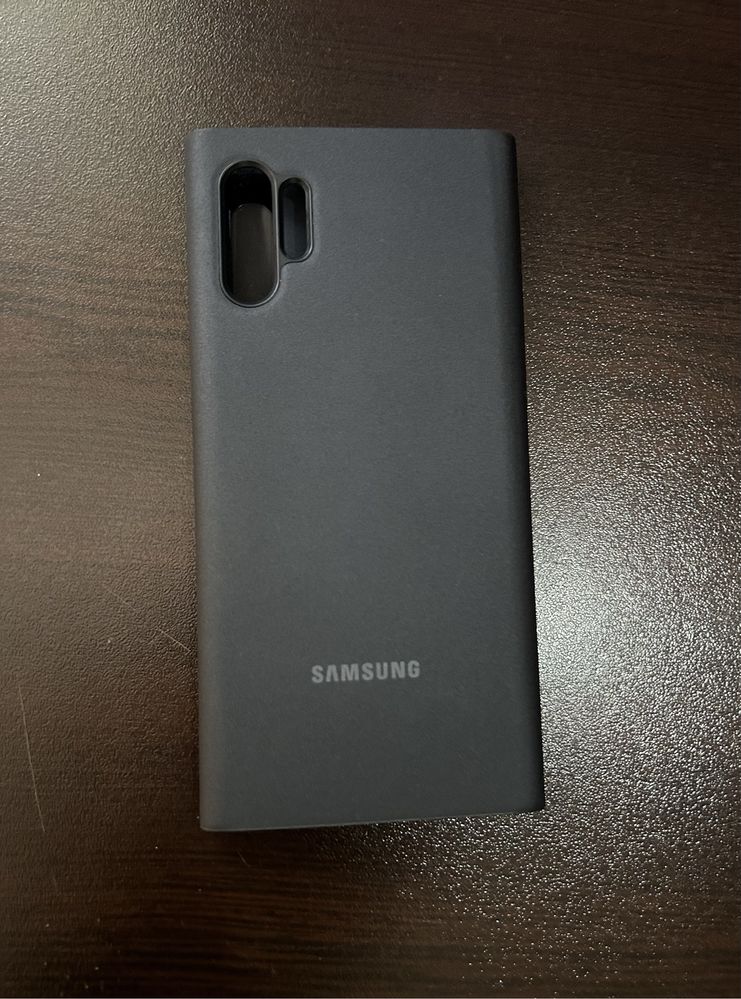 Предпазен калъф Samsung Clear View за Galaxy Note 10+, Черен