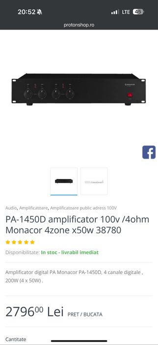 Amplificator si mixer monacor