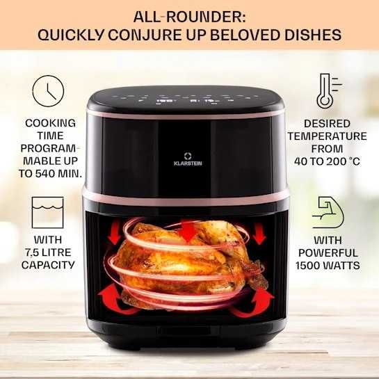 Klarstein Фритюрник с горещ въздух, с функция за готвене на пара