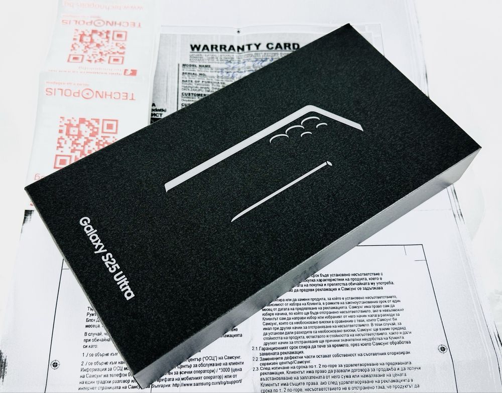 НОВ! Samsung S25 Ultra 5G 256GB Titanium Black 2г. Гаранция!