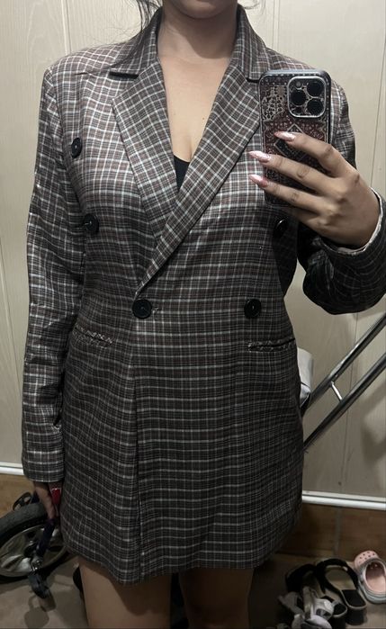 Пиджак жакет в клетку