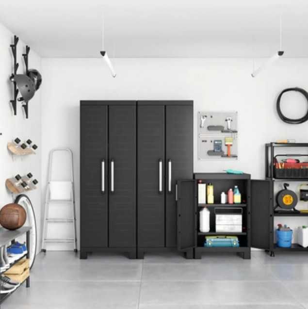 Dulap Depozitare  Plastic Vertical Negru 65x45X182cm + LIVRAT GRATUIT