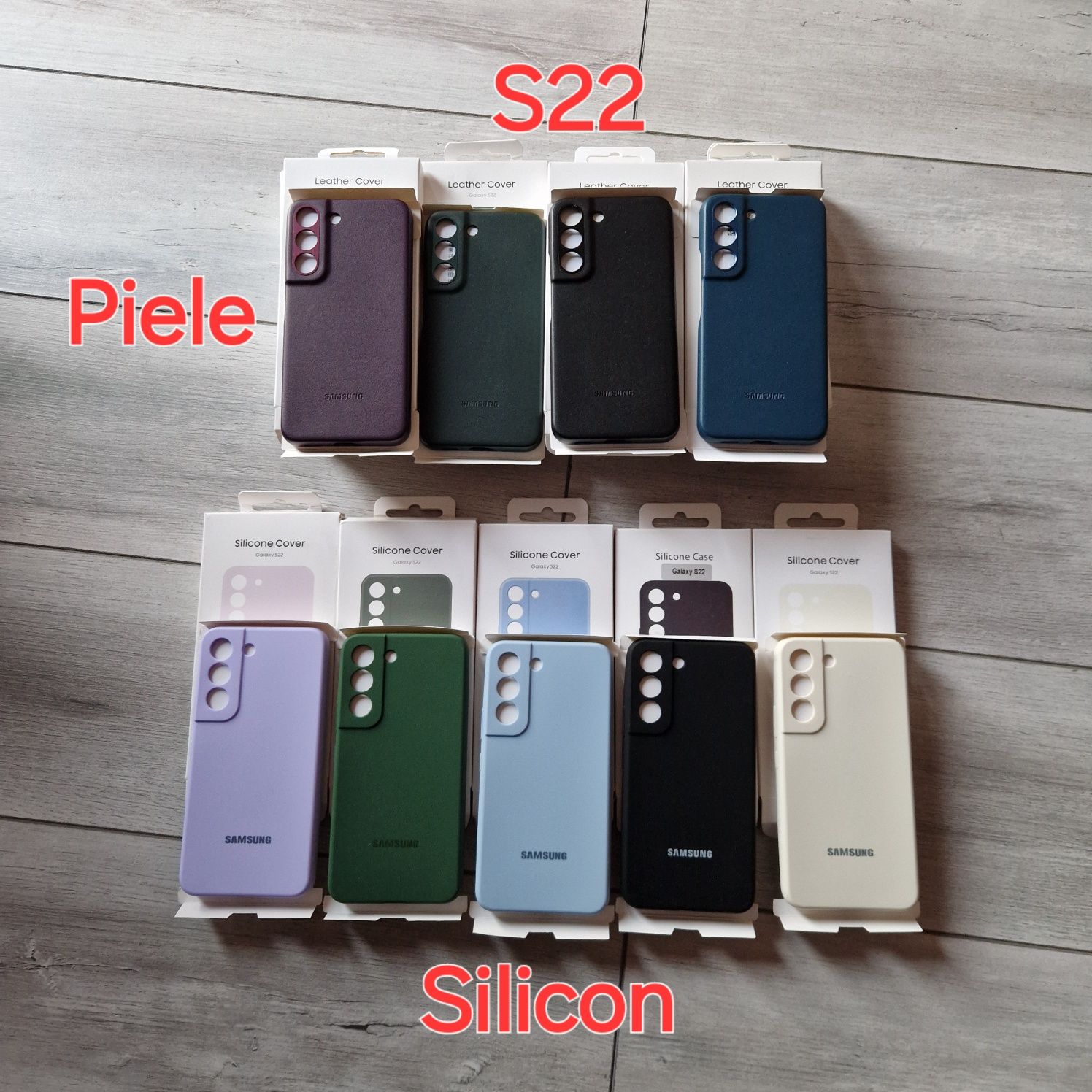 Huse Piele/Silicon Samsung Leather/Silicone Cover seria S22/23/24